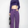PURPLE BOYFRIEND TROUSERS