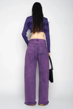 PURPLE BOYFRIEND TROUSERS