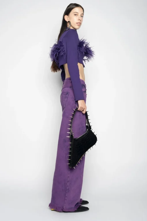 PURPLE BOYFRIEND TROUSERS