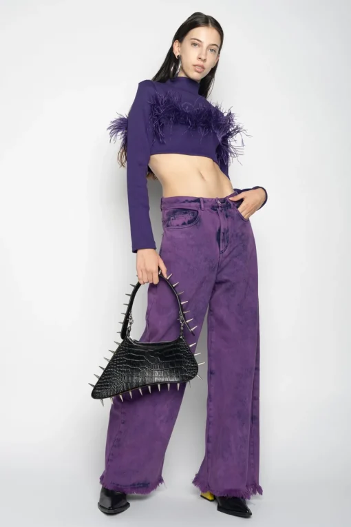 PURPLE BOYFRIEND TROUSERS