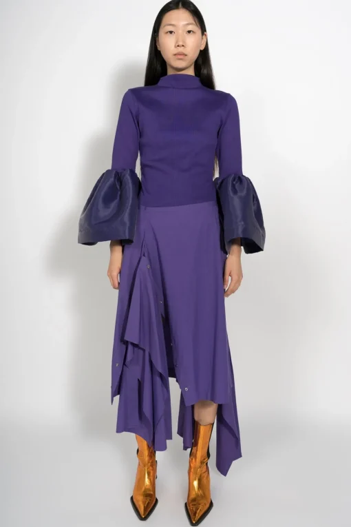PURPLE DECONSTRUCTED SKIRT
