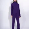 PURPLE KNITTED TROUSERS