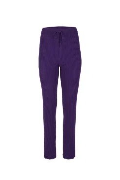 PURPLE KNITTED TROUSERS