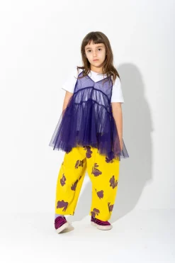 PURPLE LAYERED TULE TOP T SHIRT