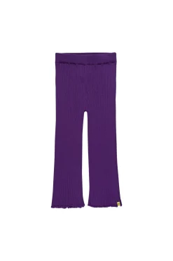 PURPLE MERINO KNIT TROUSERS