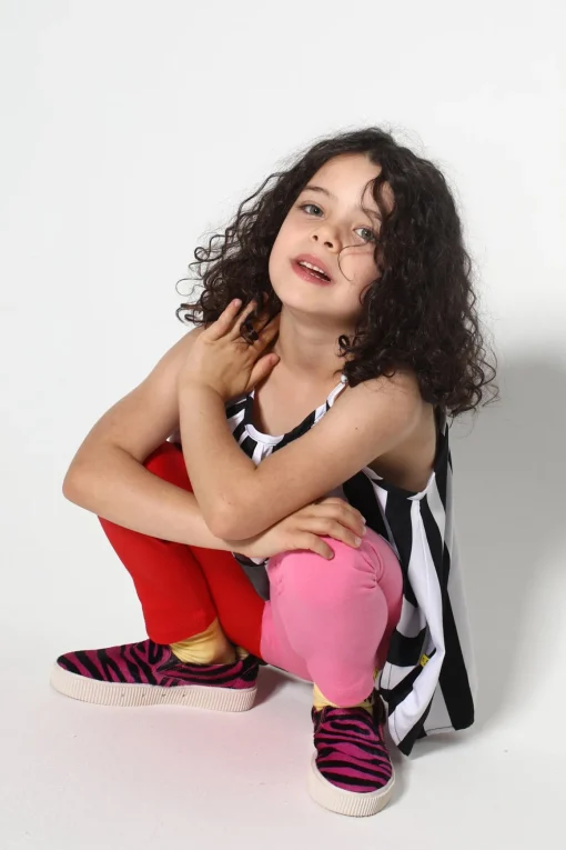 RED AND PINK LEGGINGS