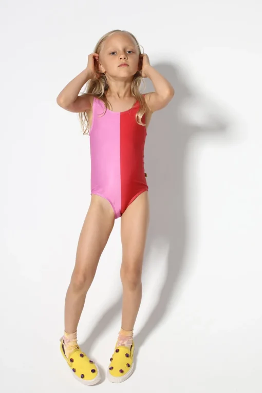 RED AND PINK SWIMSUIT