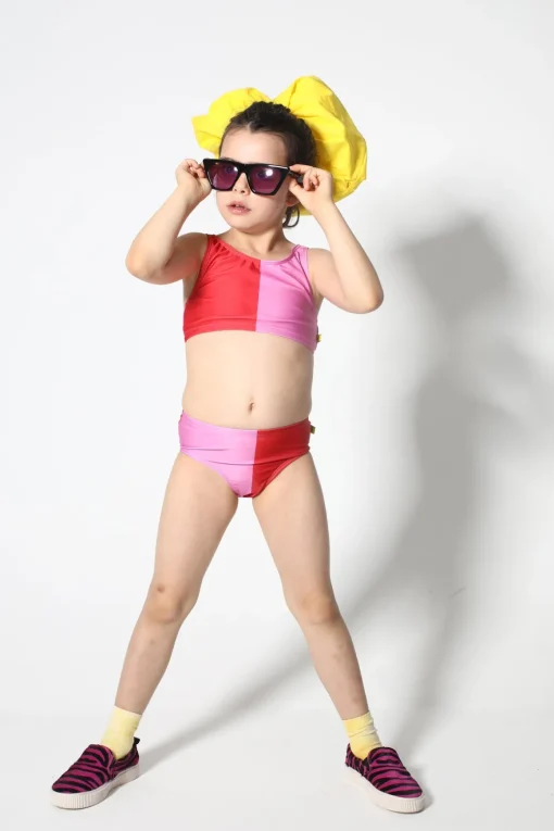 RED AND PINK SWIMWEAR BIKINI SET