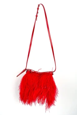 RED FEATHER BAG