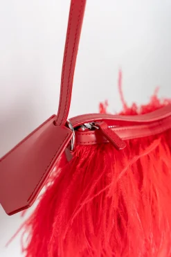 RED FEATHER BAG