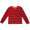 RED LONG SLEEVE WITH M´A KIDS ALLOVER