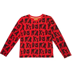 RED LONG SLEEVE WITH M´A KIDS ALLOVER
