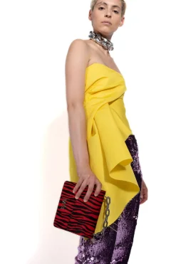 RED TIGER PRINT MINI CHAIN M'A BAG