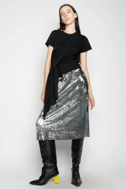SILVER CLASSIC SLIP SKIRT