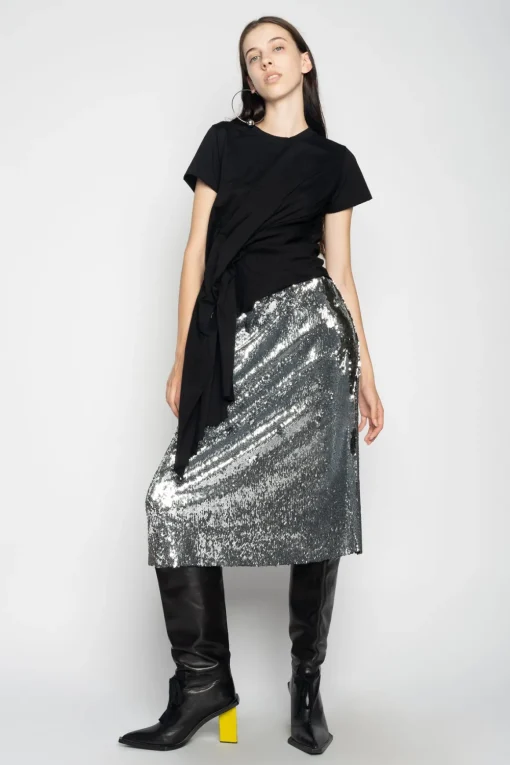 SILVER CLASSIC SLIP SKIRT