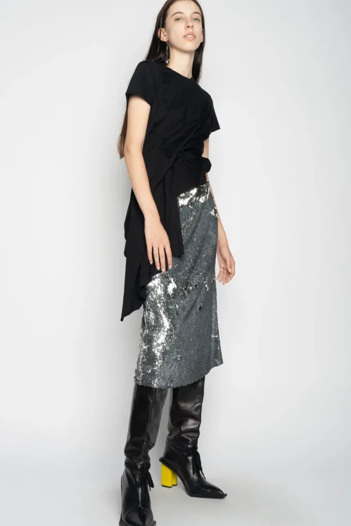 SILVER CLASSIC SLIP SKIRT