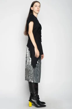 SILVER CLASSIC SLIP SKIRT