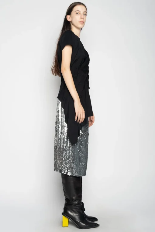 SILVER CLASSIC SLIP SKIRT