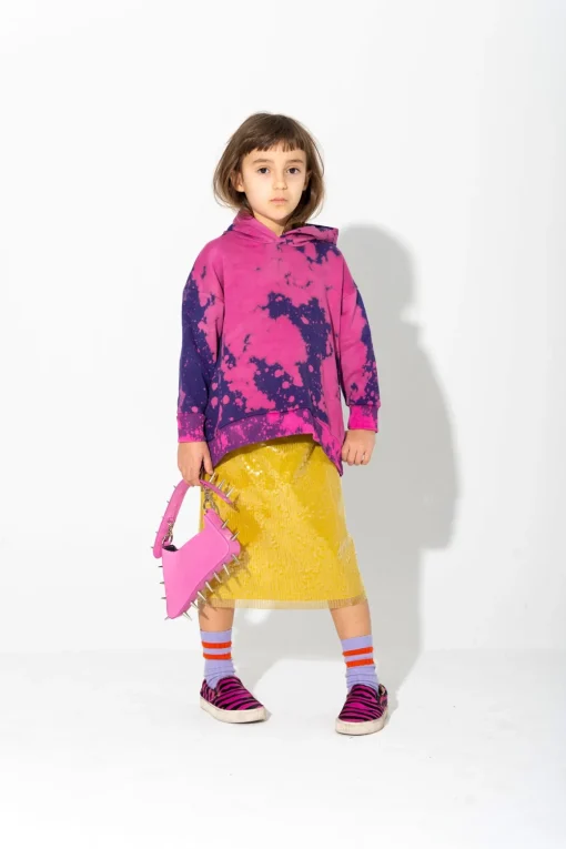 SPLATTERED FLEECE HOODIE