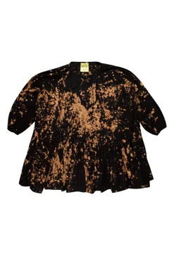 SPLATTERED GATHERED DRESS