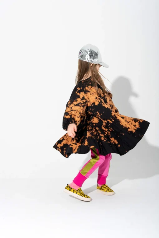 SPLATTERED GATHERED DRESS