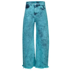TURQUOISE DENIM BOYFRIENDS TROUSERS