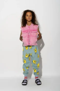 TURQUOISE HANDS PRINT SWEATPANTS