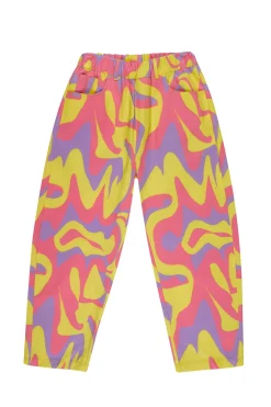 WAVY PRINT BAGGY TROUSERS