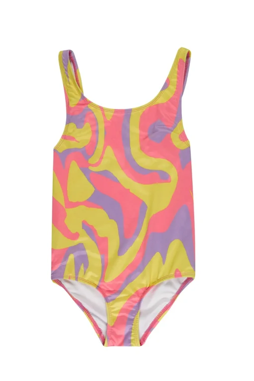 WAVY PRINT SWIMSUIT