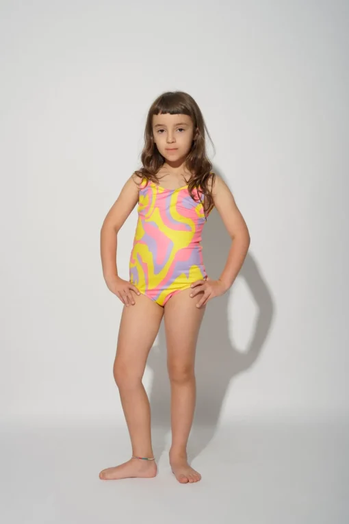 WAVY PRINT SWIMSUIT