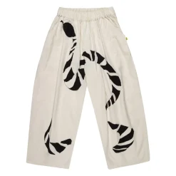WHITE BALLOON TROUSERS WITH EMBROIDERY