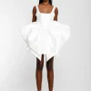 WHITE BIG BOW MINI DRESS