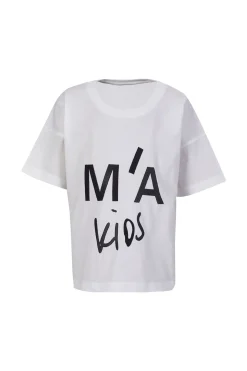 WHITE EMBROIDERED T-SHIRT