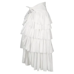 WHITE FRILL BAIANA SKIRT