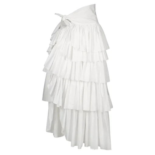 WHITE FRILL BAIANA SKIRT