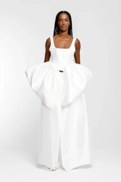 WHITE FRONT BOW TOP