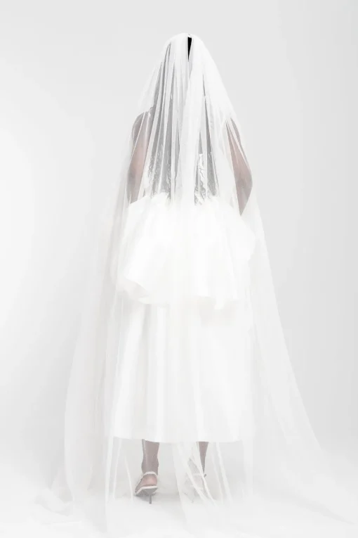 WHITE HIGH WAIST PLEATED FULL SKIRT