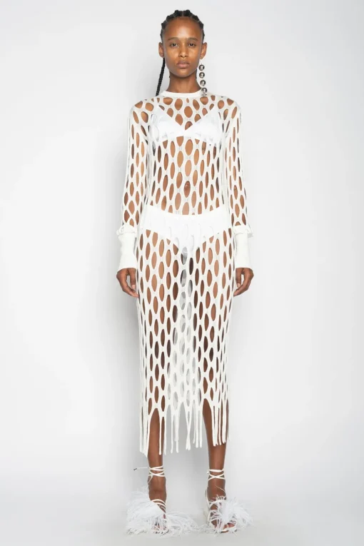 WHITE NET DRESS