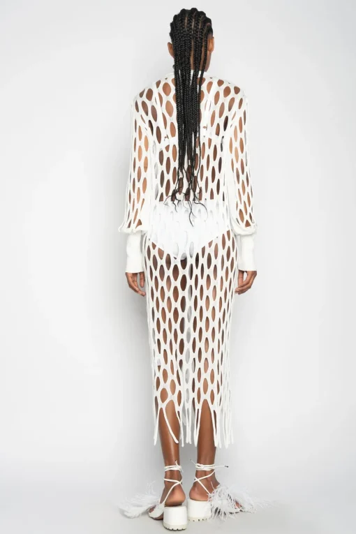 WHITE NET DRESS