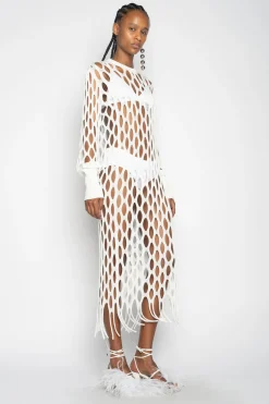 WHITE NET DRESS