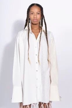 WHITE PATCHWORK XXL SHIRT