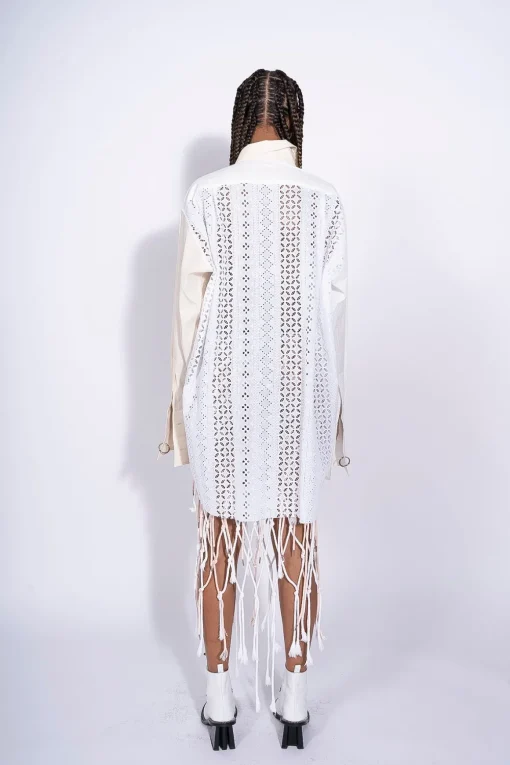 WHITE PATCHWORK XXL SHIRT