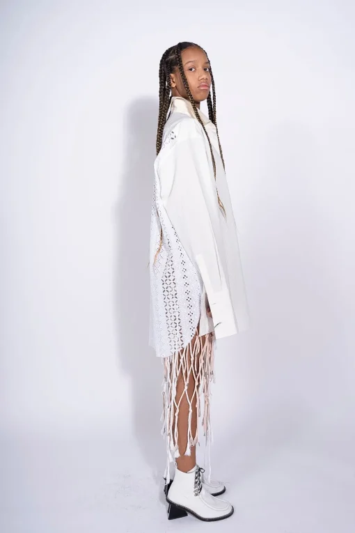 WHITE PATCHWORK XXL SHIRT