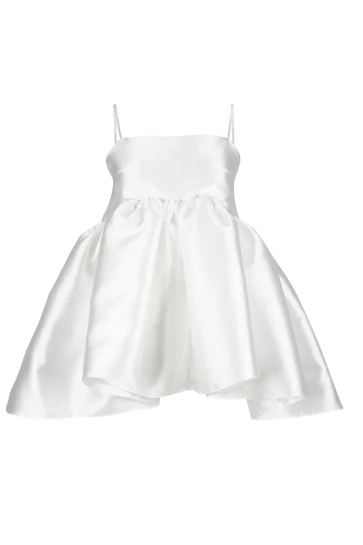 WHITE STRAPPY PUFF TOP