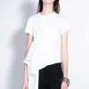 WHITE T-SHIRT WITH SIDE BOW