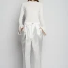 WHITE WIDE LEG TROUSERS