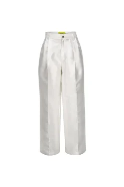 WHITE WIDE LEG TROUSERS
