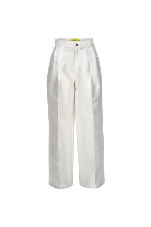 WHITE WIDE LEG TROUSERS