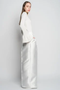 WHITE WIDE LEG TROUSERS