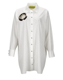 WHITE XXL SHIRT WITH BIG EYELET